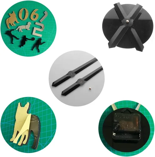 Miniatura 3 de The Geeky Days Labrador Retriever Perro Grande DIY Reloj de Tiempo 3D autoadhesivo Animales Cachorro Decoración de pared (negro)