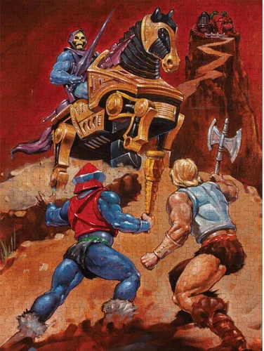 Miniatura 5 de Mattel Games Rompecabezas Mattel de Masters of the Universe con 500 piezas entrelazadas y mini-póster con He-Man y Skeletor, para coleccionistas