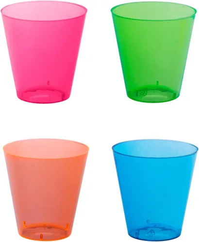 Miniatura 13 de Party Essentials Hard Plastic 2-Ounce Shot/Shooter Glasses, 40-Count, Assorted Neon