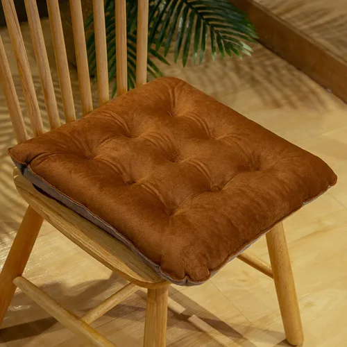 Miniatura 14 de Paquete de 2 cojines redondos de terciopelo grueso para asiento, almohadillas de color sólido para silla, cojín de piso para tatami, almohadilla