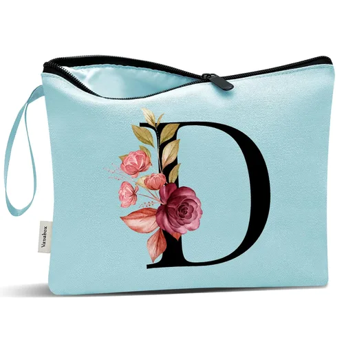 Miniatura 81 de Vavabox A-Z Bolsa de Maquillaje Personalizada, Regalos de Cumpleaños para Mujeres y Mamá, Regalos para la Mejor Amiga, Bolsa de Cosméticos
