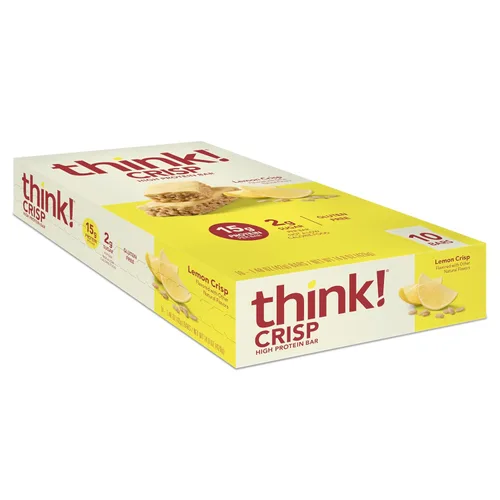 Miniatura 20 de Think! Barras de proteína, sin gluten, barra energética sin azúcar con aislado de proteína de suero, Creamy Peanut Butter, barras nutricionales, sin