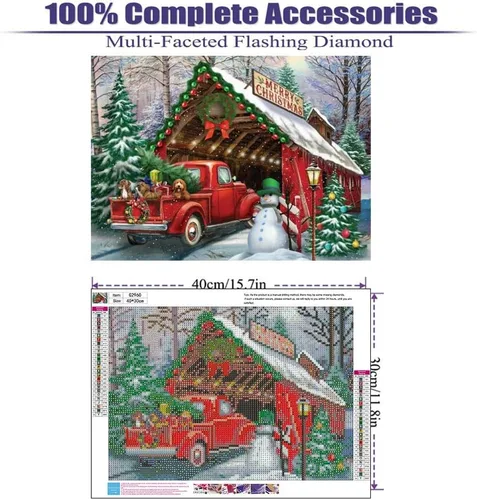 Miniatura 3 de LWZAYS Kits de pintura de diamantes de Navidad 5D, kits de arte de diamantes para adultos, pintura de Navidad con gemas de diamantes, pinturas