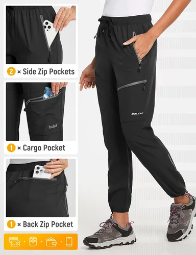 Miniatura 5 de BALEAF - Leggings tipo capri para mujer, con bolsillos, cintura alta, longitud hasta la rodilla, elásticos, pantalones casuales de yoga