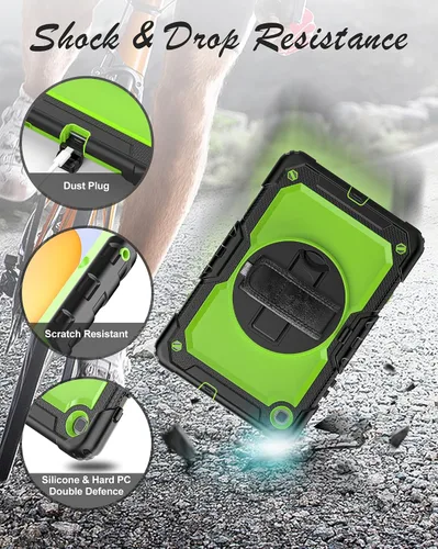 Miniatura 4 de Funda para Samsung Galaxy Tab S6 Lite de 10.4 pulgadas 2024/2022/2020 (SM-P610/P615/P613/P619), protección con soporte giratorio, correa de hombro