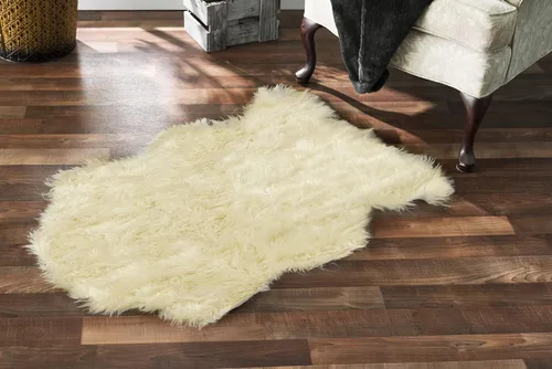 Miniatura 8 de Alfombra de piel sintética suave y sedosa, 2 x 4 pies, alfombra negra esponjosa fabricada en Francia, alfombra de piel de oveja, alfombra lanuda