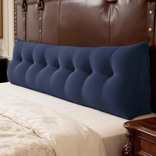 Miniatura 20 de WOWMAX Cabecero de Cama Multifuncional con Almohada Tapizada Doble, Cabecero para Dormitorio Individual XL, Portátil para Dormitorio Universitario