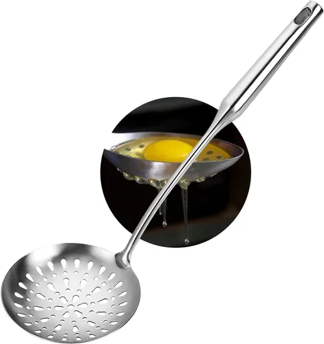 TBWHL Espumadera Cuchara Ranurada, Cucharas Ranuradas para Cocinar, Cuchara Ranurada de Acero Inoxidable 304 Resistente con Mango Ergonómico al