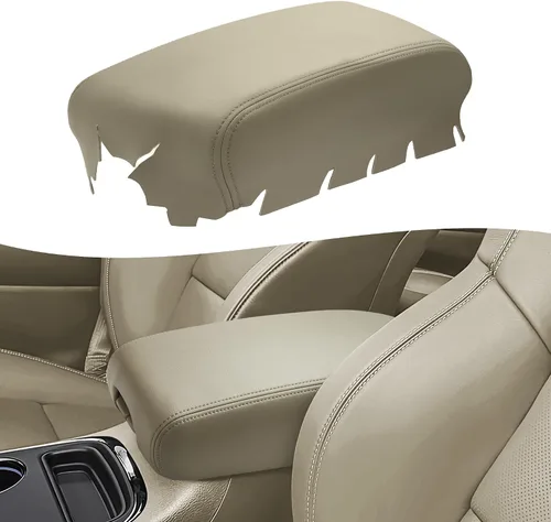 Miniatura 8 de KBH Funda de Reemplazo para Reposabrazos de Consola Central para Dodge Durango y Jeep Grand Cherokee 2011-2020, Cuero Vinílico, Tapicería para Negro