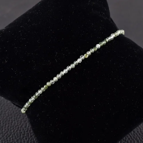 Miniatura 33 de Natural Gemstone Micro Round Beads Dainty Choker Bangle Bracelet, Handmade Jewelry for Women, Healing Chakra Crystals Silver Plated Chain 8 inch