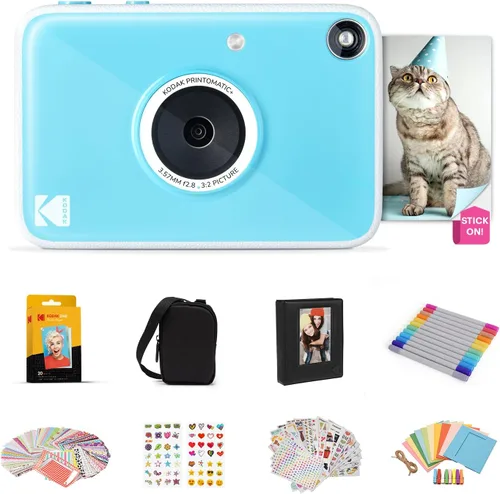 Miniatura 21 de Kodak Printomatic+ Paquete de Regalo de Cámara Digital de Impresión Instantánea a Todo Color + Estuche + Papel Fotográfico Zink 2x3 con Respaldo