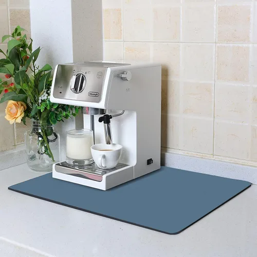Miniatura 10 de ZLR Tapete de barra de café para encimeras (12 x 16 pulgadas, pequeña), tapete para secar platos absorbente que oculta las manchas para máquinas