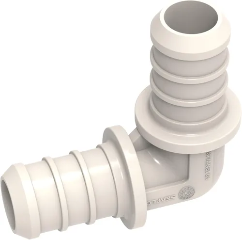 Miniatura 2 de SEAFLO Acoplamiento de tubería PEX de plástico de 90 grados 1/2" Barb x 1/2" adaptador de codo de ajuste de púas compatible con tubo PEX o PE-RT