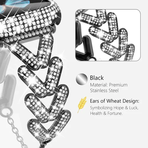 Miniatura 4 de WINGLE Funda brillante para Apple Watch Band para mujeres de 1.575 pulgadas, 1.732 pulgadas, 1.614 pulgadas, 1.772 pulgadas, 1.614 pulgadas, 1.614
