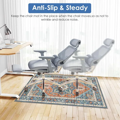 Miniatura 3 de Vicview - Tapete vintage para silla de oficina para suelo de madera dura, 36 x 48 pulgadas, tapete antideslizante para debajo del escritorio