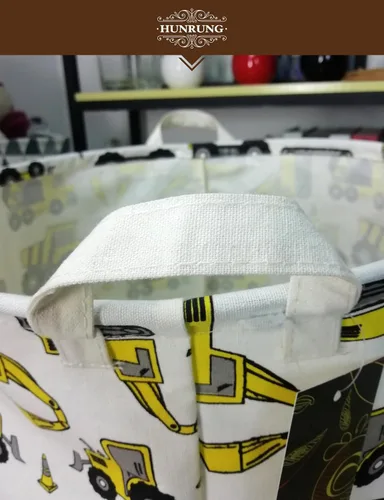 Miniatura 4 de Cesta de Ropa Sucia, Cesta de Almacenamiento Grande de Tela de Lona Ligera Organizador de Juguetes Ropa Sucia Plegable Impermeable para Dormitorios