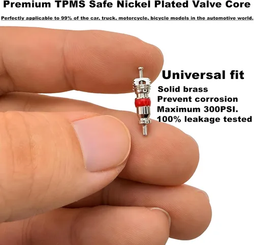 Miniatura 5 de Juego de 102 herramientas de extracción de núcleo de válvula de neumático, seguro TPMS premium, 100 núcleos de válvula de neumático Schrader