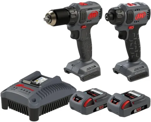 Miniatura 8 de Ingersoll Rand D3141-K22 - Taladro compacto inalámbrico de 1/2 pulgada y 20 V, kit de 2 baterías, par de 450 in-lb, portabrocas sin llave