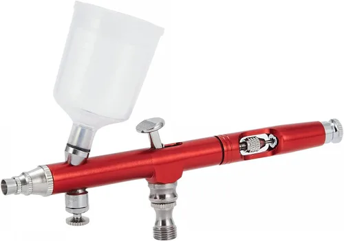 Miniatura 3 de Kit de aerógrafo de doble acción con pistola de pulverización de alimentación por gravedad con 7cc 20cc 40cc 0.012 in para maquillaje, arte de uñas