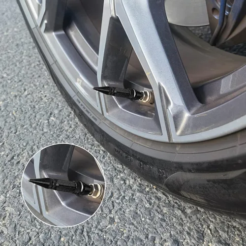 Miniatura 4 de Tapones de válvula SINGARO de 2.36 pulgadas, aleación de aluminio, a prueba de polvo e impermeables, aptos para automóviles, camiones y motocicletas