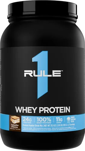 Miniatura 20 de Rule 1 Proteins Proteína de suero – 0.85 oz de proteína de acción rápida de fuentes de suero de leche con EAA y BCAA naturales para la recuperación