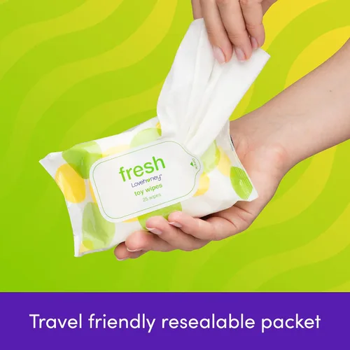 Miniatura 4 de Lovehoney Fresh Toy & Body Wipes - Toallitas de aloe vera - Paquete resellable - Paquete de 25
