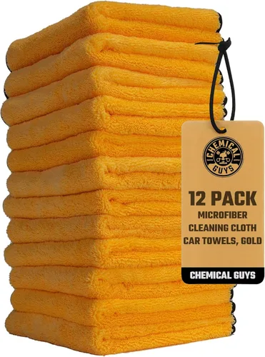 Miniatura 12 de Chemical Guys Toallas profesionales de microfibra de grado premium para autos, azul, 16 x 16 pulgadas, paños ultra suaves y sin rayones