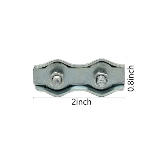 Miniatura 2 de JBT 6 conectores de cuerda de polietileno M5, empalmador de acero galvanizado para alambres de vallas eléctricas (6)