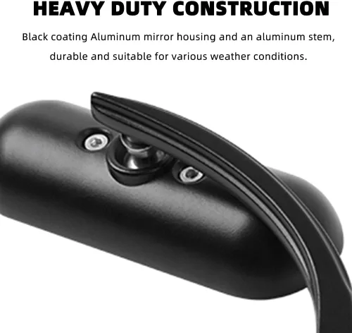 Miniatura 5 de DREAMIZER Espejos Retrovisores Laterales Universales Ovalados para Motocicleta, Color Negro, Compatibles con Harley Street Bike Scooter Chopper