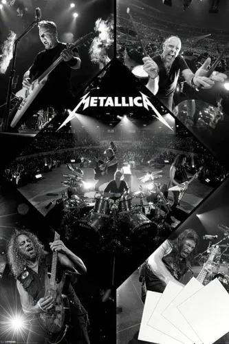 Miniatura 9 de POSTER STOP ONLINE Metallica - Póster musical impreso en vivo en blanco y negro (tamaño: 24 x 36 pulgadas) (póster laminado)