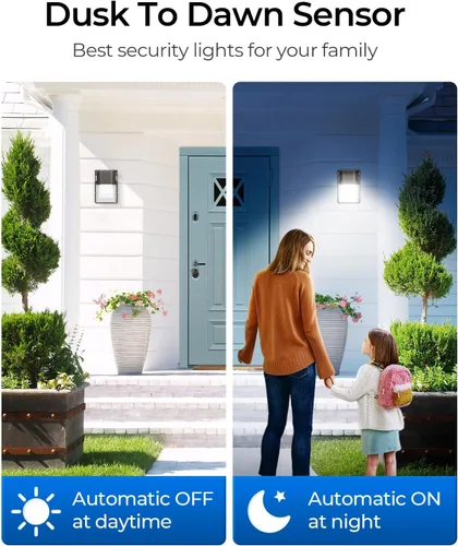 Miniatura 2 de CINOTON Paquete de luz LED de pared 3CCT de 30 W con sensor de atardecer a amanecer, 3000 K/4000 K/5000 K seleccionable, 3600 LM, luces de pared al