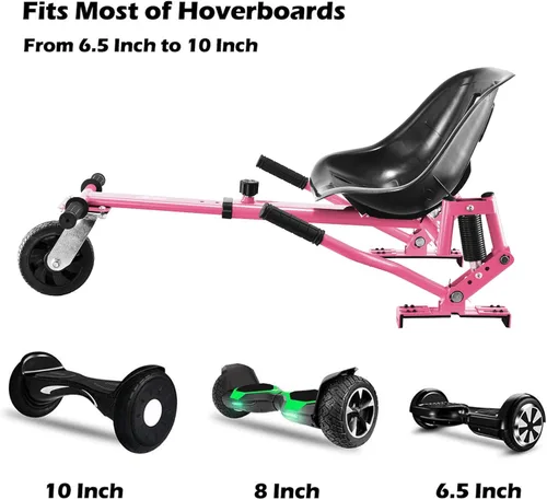Miniatura 2 de Accesorio de asiento para aeropatineta, Go Kart para adultos y niños, accesorios para transformar Go Cart, carritos de hover para scooter de Rosado