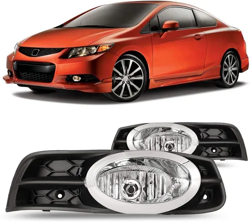 CPW Conjunto de luces antiniebla OEM para Honda Civic 2012 2013 Coupe de 2 puertas, proyector de conducción de conductor y pasajero, repuesto de