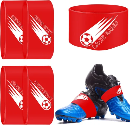 Miniatura 8 de Patelai 4 piezas de cubierta de cordón para tacos de fútbol, banda de zapato de fútbol, cubierta de zapato de fútbol, bandas de taco de fútbol