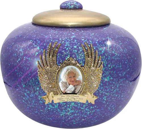 Miniatura 23 de Commemorative Cremation Urns for Human Ashes Adulto Hombre y Mujer – Urnas de cremación personalizadas decorativas bellamente hechas a mano