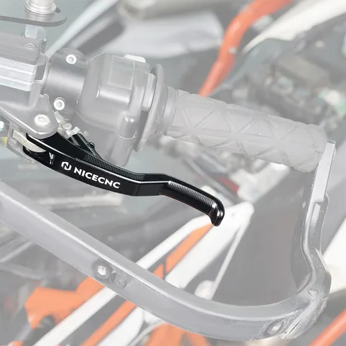 NICECNC Maneta de embrague corta negra compatible con KTM 690 Enduro R/SMC R 2014-2023, 1290/1190/1090/1050 Adventure 2013-2020, Husqvarna 701