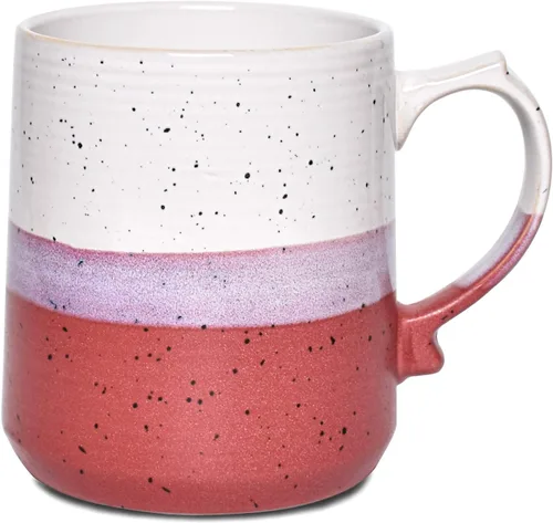 Bosmarlin Taza de café grande de cerámica, taza de té grande para oficina y hogar, 21.5 onzas, apta para lavavajillas y microondas, 1 unidad