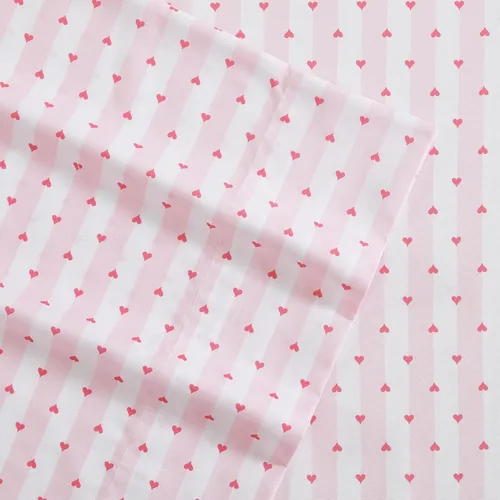 Miniatura 3 de Betsey Johnson - Sábanas de tamaño king, ropa de cama sedosa y ligera, resistente a la decoloración y a las arrugas (con rayas [Wonderland Stripe]