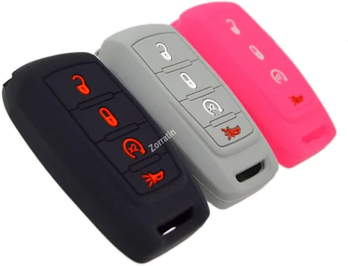 Miniatura 6 de Zorratin Funda protectora de silicona para llavero remoto para Ram 1500 2500 3500 2019 2020 2021 2022 2023 2024 2025 4 botones Negro