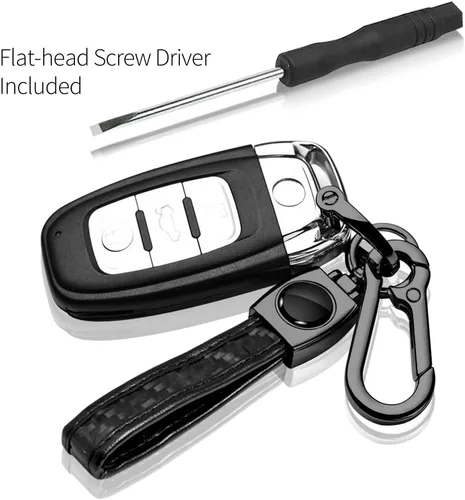 Miniatura 4 de iPick Image Para Chevrolet Camaro SS Real Negro Fibra de Carbono Correa Gancho Llavero Llavero, Con licencia
