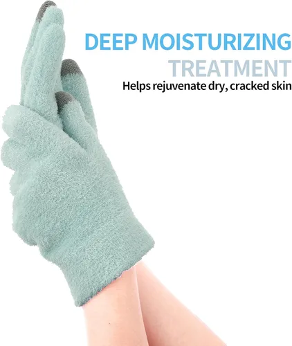Miniatura 6 de Guantes de spa para manos secas, guantes hidratantes durante la noche con buen forro, guantes hidratantes para pantalla táctil para mujeres