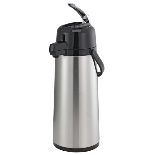 Miniatura 16 de Service Ideas Eco-Air Airpot con palanca, 64.2 onzas, vidrio aislado al vacío ECAL19S Dispensador de café en 1.9 litros, exterior inoxidable