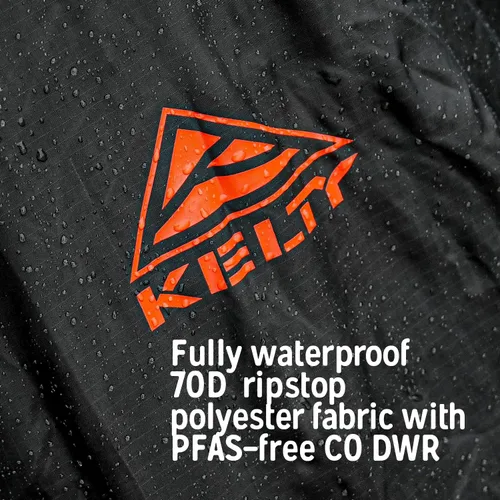 Miniatura 4 de Kelty Funda de lluvia para mochila, cubierta a prueba de agua para senderismo y mochilero, 30 a 105 litros, cincha elástica, bolsillo integrado
