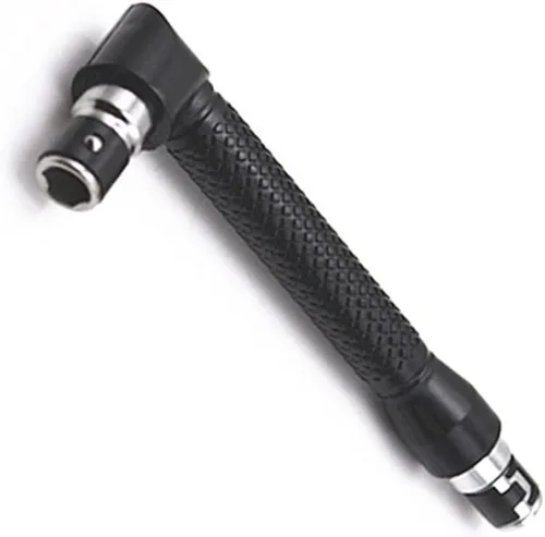 Miniatura 7 de Destornillador de cabeza doble, 3 piezas, destornillador de zócalo, llave L, llave de vaso de doble cabeza, llave de vaso en L, herramienta negra