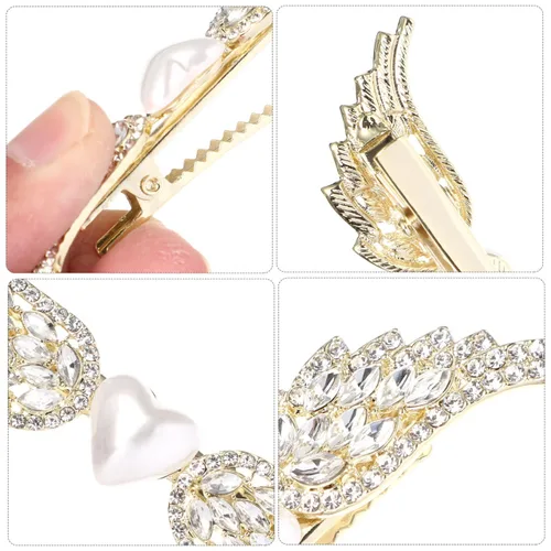 Miniatura 7 de 2 pinzas para el cabello con perlas de cristal, horquillas, accesorios para el cabello, accesorios para el cabello de boda, pasador de novia
