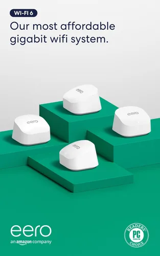 Miniatura 13 de Router wifi de malla Amazon eero 6+ con 1 mes gratis de eero Plus (se renueva automáticamente). Cobertura de hasta 1500 pies², conecta más de 75