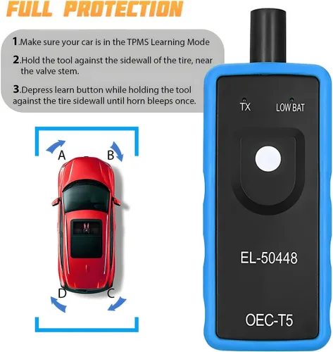 Miniatura 6 de AICEL TPMS Herramienta de reaprendizaje para vehículos GM, EL-50448 Herramienta de reinicio de activación del sensor de presión de neumáticos