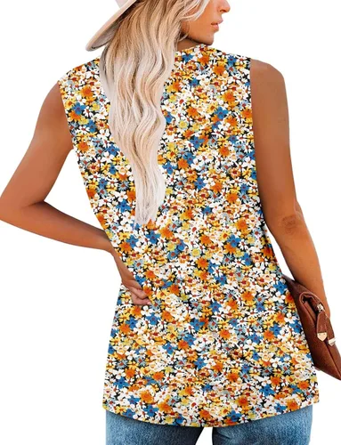 Miniatura 4 de Camisetas sin mangas para mujer y camisetas florales de verano de manga corta