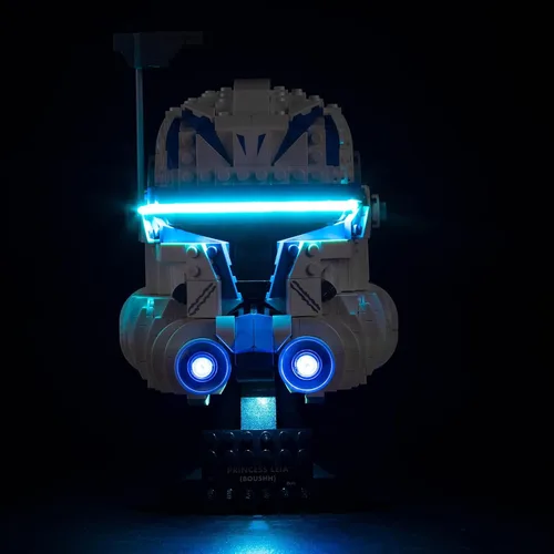 VONADO Kit de luces LED compatible con el set de casco Lego Captain Rex 75349, iluminación DIY compatible con el casco Lego 75349 (sin modelo),