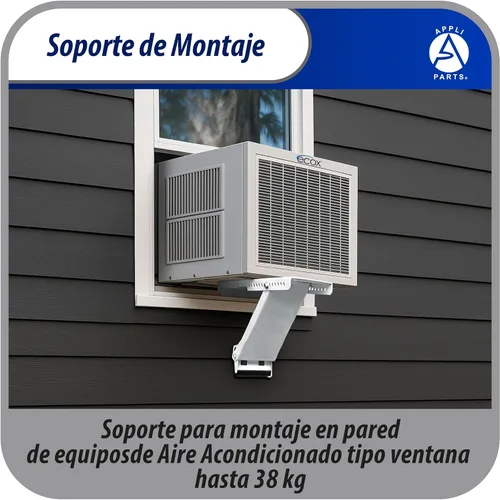 Miniatura 5 de Appli Parts Soporte de aire acondicionado de ventana para unidades de hasta 77 libras de montaje con recubrimiento en polvo resistente para mayor